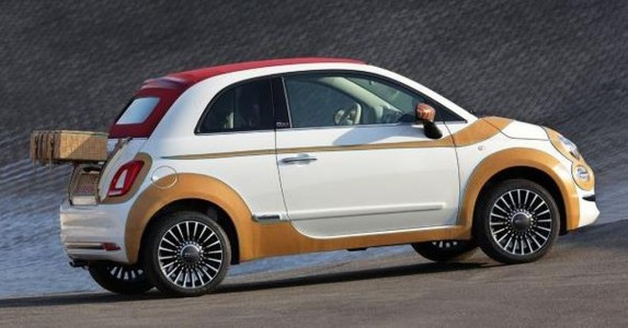 Nieuwste Fiat 500C in opvallend (leren) jasje voor het goede doel